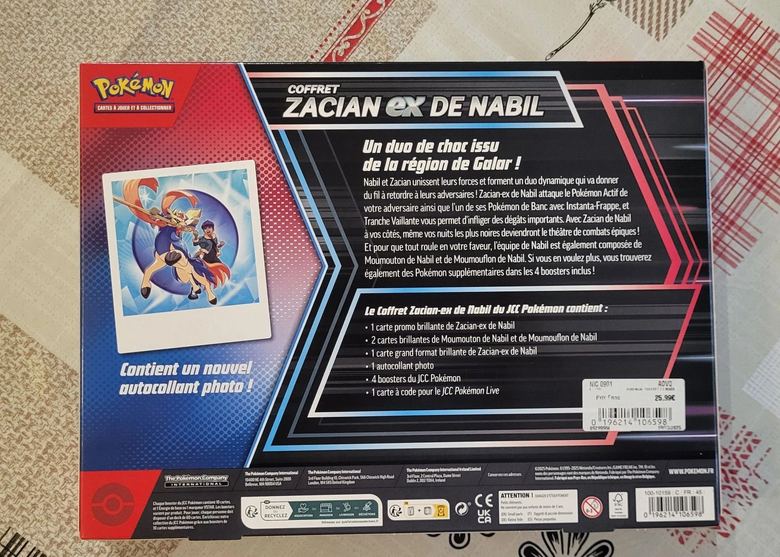 Cofret Zacian Ex de Nabil Pokémon – photo 2